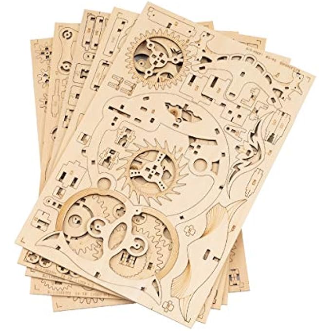 OWL CLOCK 3D WOODEN MODEL KITS FOR ADULTS WOODEN PUZZLE FOR ADULT - Image 4